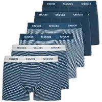 Snocks Boxershorts marinblå / ljusgrå / vit