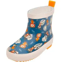 Playshoes Gummistövel brun / petrol / orange / vit