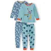 MINOTI Pyjamas turkos / duvblå / mörkblå / vit