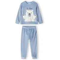 MINOTI Pyjamas ljusblå / vit