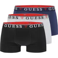GUESS Boxershorts 'BRIAN' blå / ljusgrå / svart / vit