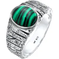 KUZZOI Ring grön / silver