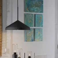 Easy Light Design pendellampa Rofe, dimbar, Svart, Vardagsrum / matsal, Metall, Pendellampa