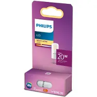Philips - LED-glödlampa - form: kapsyl - GY6.35 - 1.8 W (motsvarande 20 W) - klass F - varmt vitt ljus - 2700 K