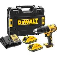 DeWalt DCD778D2T-QW - Slagborr/skruvdragare - sladdlös - 2 hastigheter - säkrad chuck 13 mm - 65 N·m - 2 batterier - 18 V
