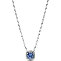 Pandora Timeless silver halo halsband blue 393560C01-45