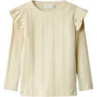 Name it Tröja - Noos - NmfJulia - Summer Sand m. Hålmönster - - 5 år (110) - Tröja