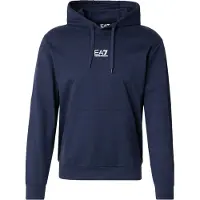Emporio Armani för män. 8NPM32_PJVRZ Core Identity sweatshirt med huva i marinblå bomull och huva (XS), Casual, Lång ärm, Marino