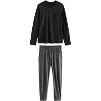Next Pyjamas lång grå / svart