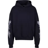 MT Sweatshirt 'God Loyalty Love' röd / svart / silver