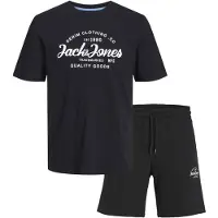 Jack & Jones Träningsoverall 'JJForest' svart / vit