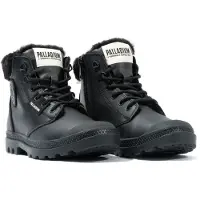 Palladium Pampa HI Snow Warm Läderskor För Kvinnor I Svart
