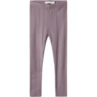 Name it Leggings - Noos - NmfJulia - Elderberry m. Hålmönster - - 4 år (104) - Leggings