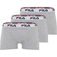 FILA Boxershorts ljusgrå / gråmelerad / blodröd / svart