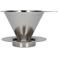 Hario Dubbelt Filter Metal Dripper 01 Silver