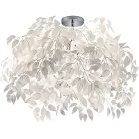 TRIO Leuchten Taklampa Leavy, dimbar, Vitt / opal, Vardagsrum / matsal, Syntetmaterial, Taklampa