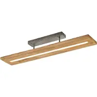 TRIO Lighting LED taklampa Brad, dimbar, Ljust trä, Vardagsrum / matsal, Trä, Modern, LED-taklampa