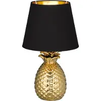 TRIO Leuchten Bordslampa Pineapple, Mässing / guld, Vardagsrum / matsal, Keramik, Modern, Bordslampa