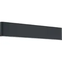 TRIO Lighting LED utomhus vägglampa Thames II, Svart, Aluminium / grå / zink, Modern, LED-vägglampa utomhus