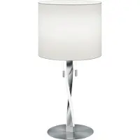 TRIO Lighting Bordslampa Nandor, Aluminium / grå / zink, Vardagsrum / matsal, Metall, Modern, Bordslampa
