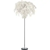 TRIO Leuchten Golvlampa Leavy, Förkromad / silver, Vardagsrum / matsal, Syntetmaterial, Golvlampa