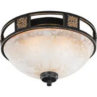 TRIO Lighting Taklampa CAECILIA, dimbar, Creme / bärnsten, Vardagsrum / matsal, Glas, Modern, Taklampa