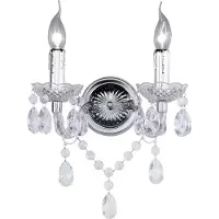 TRIO Leuchten Vägglampa PERDITA, dimbar, Genomskinlig / transpare, Vardagsrum / matsal, Metall, Modern, Vägglampa, vägglampa inomhus