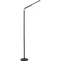 TRIO Lighting LED golvlampa Filigran, dimbar, Svart, Vardagsrum / matsal, Metall, Modern, LED-golvlampa