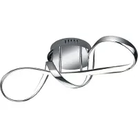 TRIO Leuchten LED taklampa Perugia, dimbar, Förkromad / silver, Hall, Metall, Modern, LED-taklampa