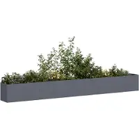 vidaXL Odlingslåda antracit 360x40x40 cm kallvalsat stål