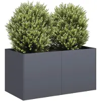 vidaXL Odlingslåda antracit 80x40x40 cm kallvalsat stål