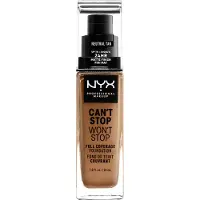 Nyx Can't Stop Won't Stop 24-Hour Foundation Flytande foundation 30 ml Nr. 12.7 - Neutral Tan