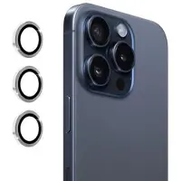 Mtp Products iPhone 16 Pro/16 Pro Max Hat Prince Kameralinsskydd i Härdat Glas - Silver
