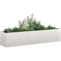 vidaXL Trädgårdskruka 200x40x40 cm rostfritt stål
