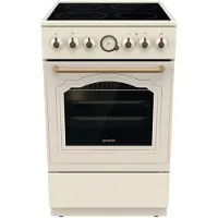 Gorenje Classico GECS5B70CLI - Spis - med ångfunktion - fristående - bredd: 50 cm - djup: 59.4 cm - höjd: 85 cm - med självrengöring - elfenben