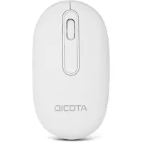 Dicota Desktop WiFi mus Bluetooth Optisk Vit 3 Knappar 800 dpi, 1200 dpi, 1600 dpi Löstagbar kabel, Tysta knappar, Scrollwheel, Laddningsbara
