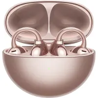 Huawei FreeClip - True wireless-hörlurar med mikrofon - öppet öra - montering över örat - Bluetooth - guldrosa