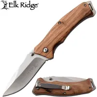 ELK RIDGE Linerlock Zebrawood
