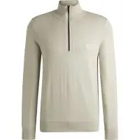 BOSS Kanobix Half Zip Trui Ecru Off-White Beige Storlek