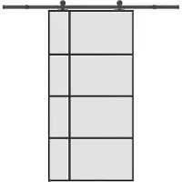 vidaXL Skjutdörr A med Tillbehör, 102,5X205 Cm, Esg Och Aluminium