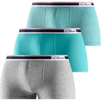 s.Oliver Boxershorts turkos / gråmelerad / vit