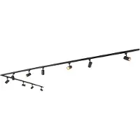 QAZQA Modernt skensystem med 10 spotlights svart 1-fas - Iconic Jeana