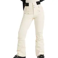 Roxy - Skidbyxor dam - Rising High Pant Buttercream för UnisexSoftshell - Storlek L - Beige