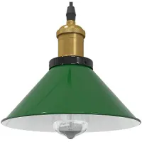 vidaXL Taklampa höjdjusterbar E27 glans grön Ø 22 cm metall