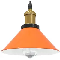 vidaXL Hängande Lampa Med Höjdjustering E27 Orange Högblank