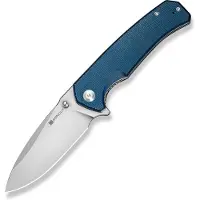 SENCUT Skarnax, Blue Canvas Micarta, Satin