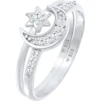 Elli Ring 'Astro Halbmond Sterne' silver