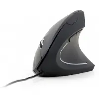 Gembird MUS-ERGO-01 Ergonomisk mus USB Optisk Svart 6 Knappar 1200 dpi, 1600 dpi, 2400 dpi, 3200 dpi Ergonomisk