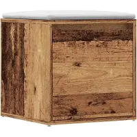 vidaXL Lådlåda gammalt trä 40,5x40x40 cm konstruerat trä