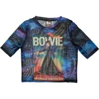 Ginza.se David Bowie: Ladies Crop Top/Moonage 11 Fade (Blue) (Mesh) (X-Large)